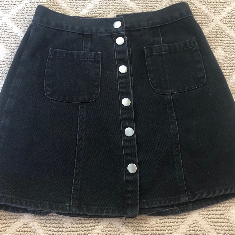 Urban Outfitters Black Jean Denim Skirt